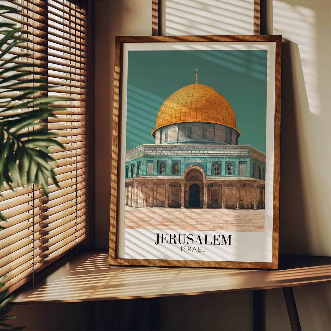 Jerusalem Israel Golden Dome of the Rock Landmark Travel Poster - Image 3