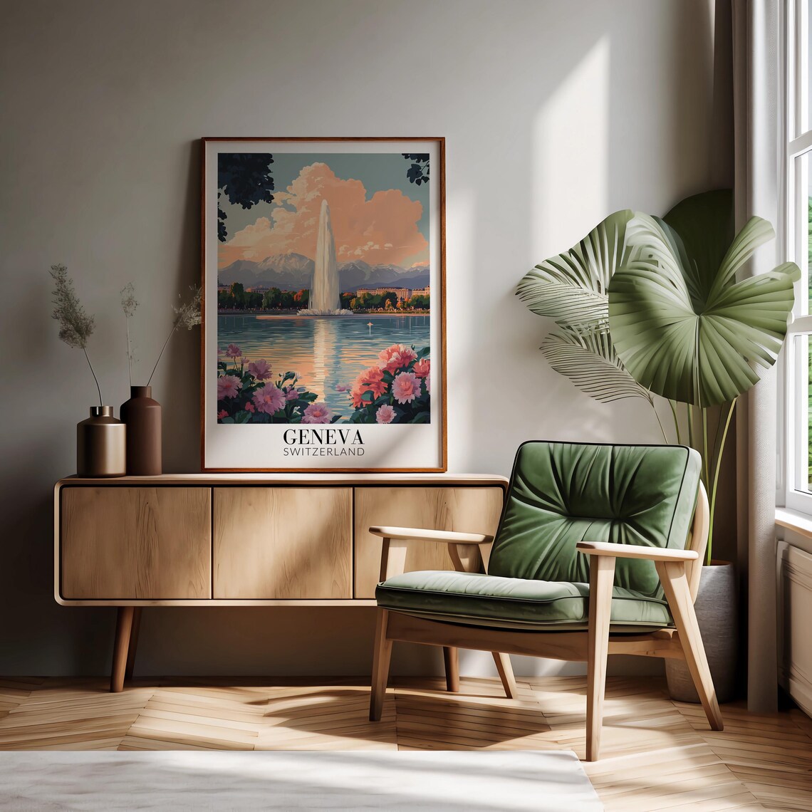 Geneva Switzerland Travel Poster, Wall Decoration - Image 3