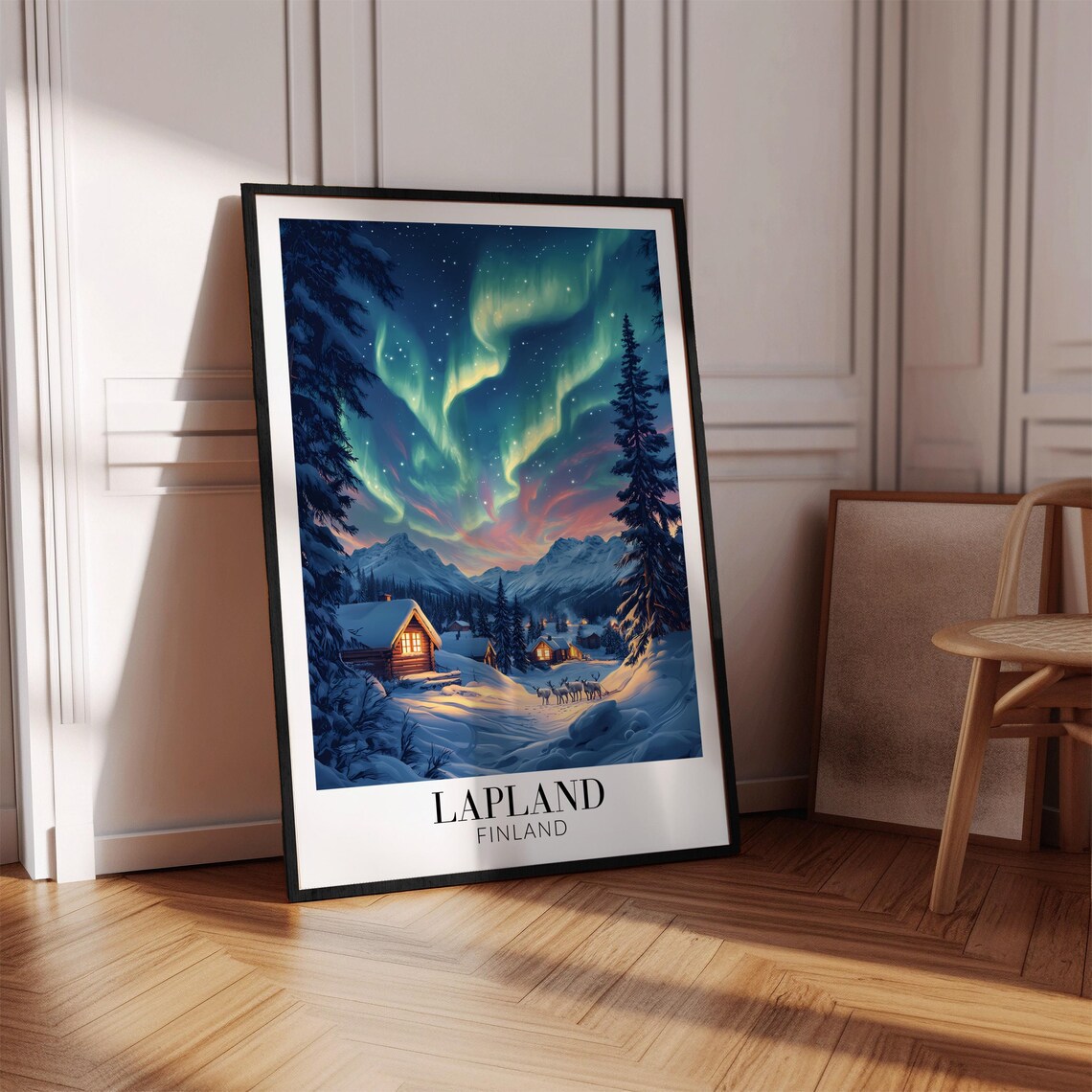 Lapland Finland Travel Poster, Europe Wall Decor - Image 2