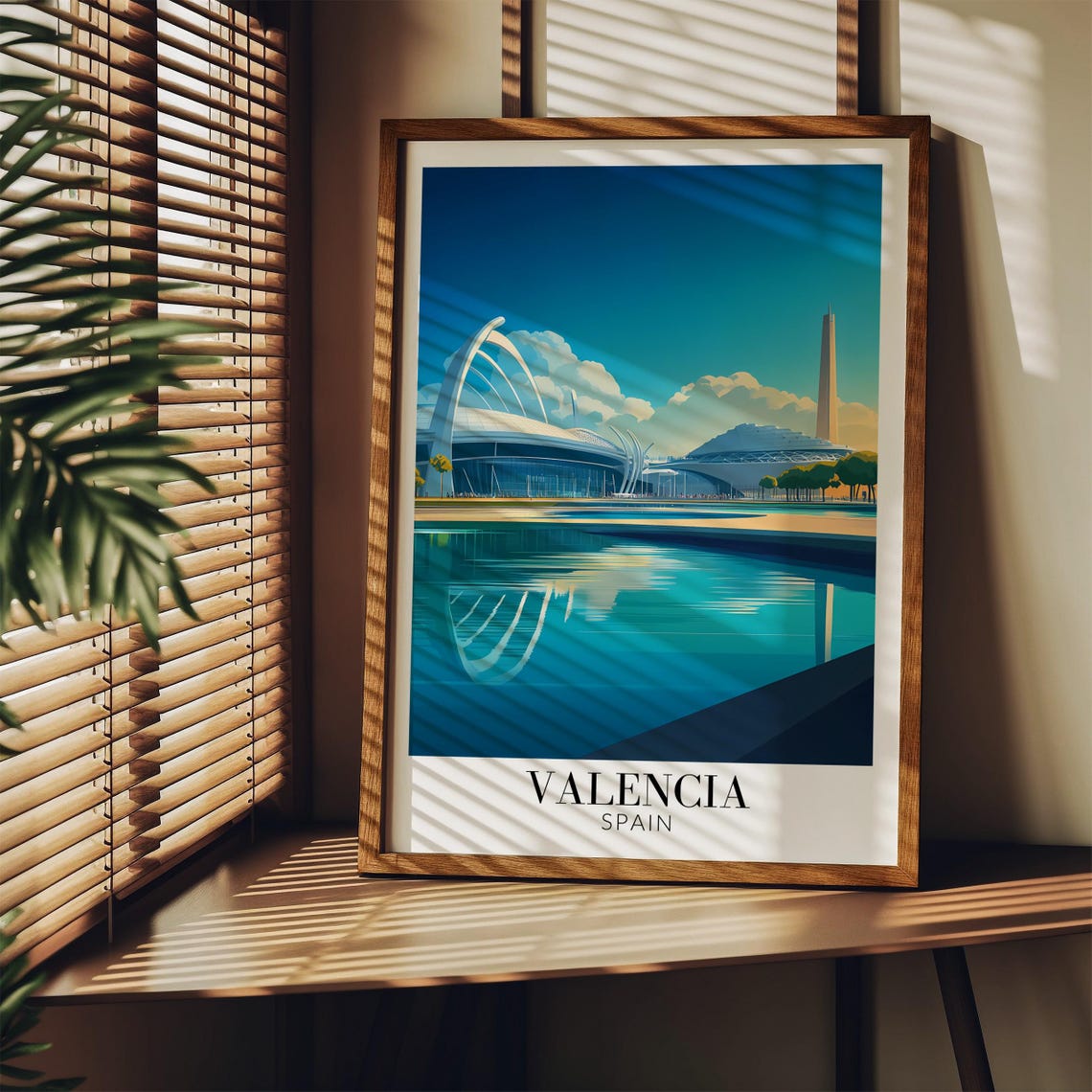 Valencia Spain City Of Arts And Sciences Waterfront Travel Poster - Image 2
