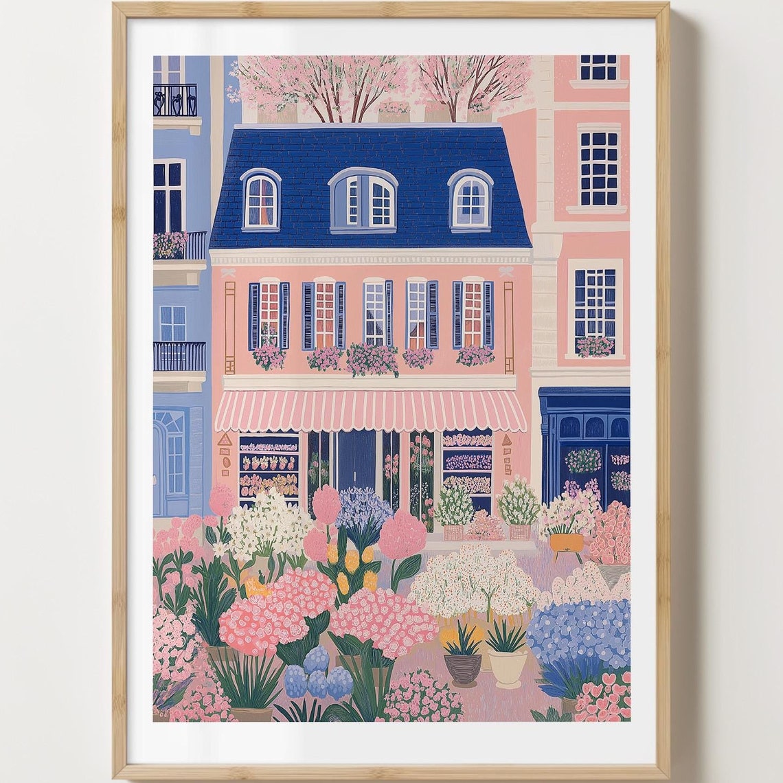 Flower Shop Print Florist Print Garden Shop Flower Market Print Flower Shop Floral Pink Wall Art Spring Wall Art Floral Wall Art 18
