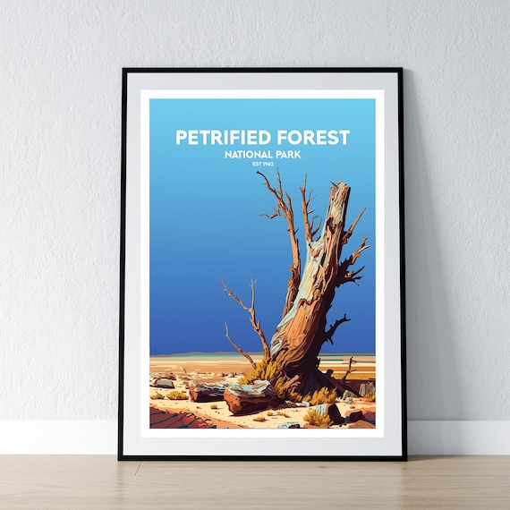 Petrified Forest National Park Ancient Desert Tree Travel Poster