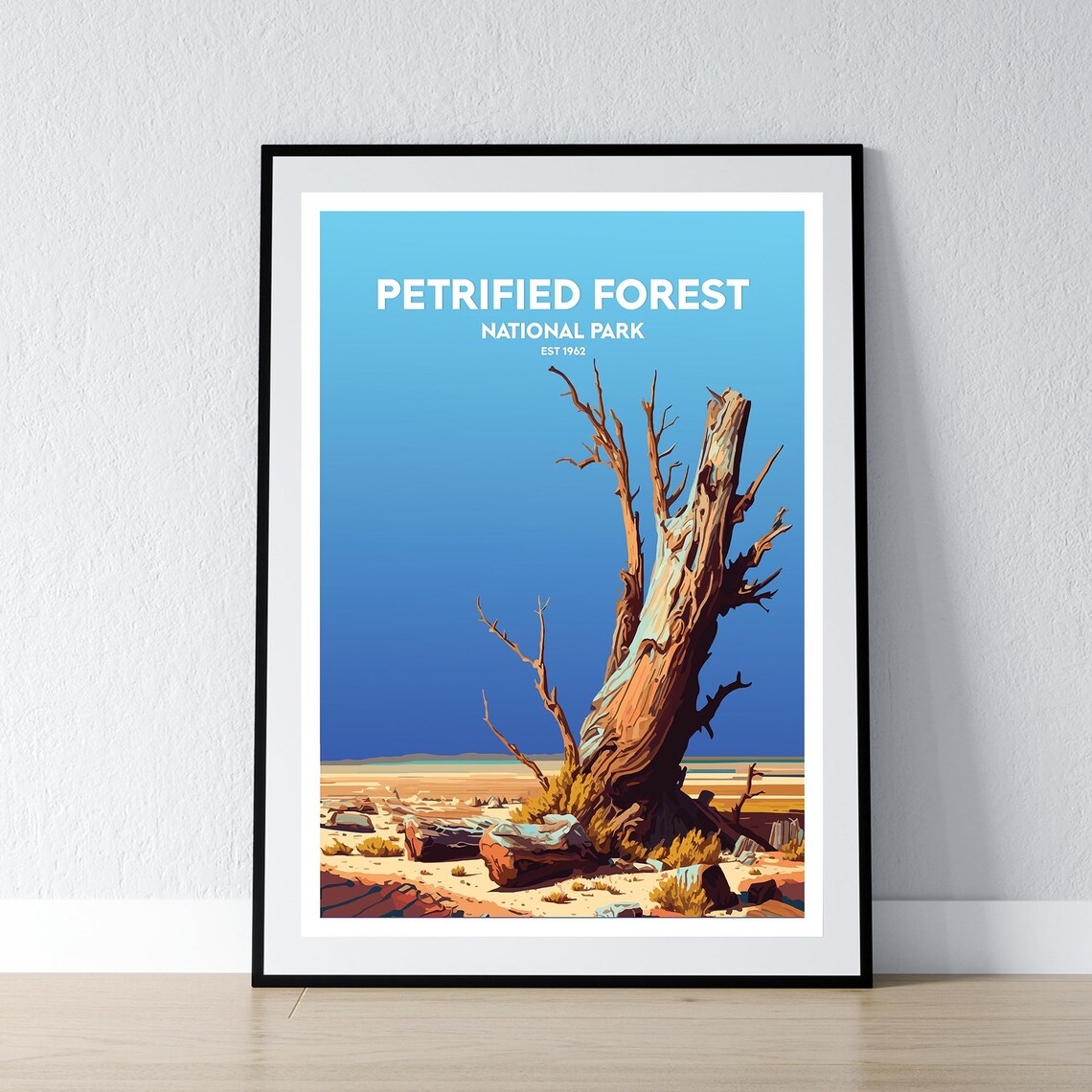 Petrified Forest National Park Ancient Desert Tree Travel Poster