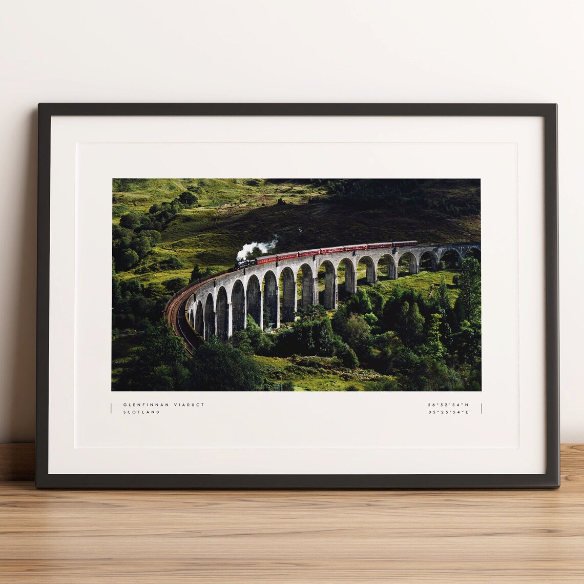Glenfinnan Viaduct Scotland Travel Poster Art Print