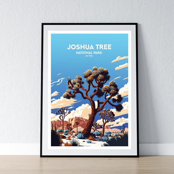 Joshua Tree National Park Est 1994 Retro Desert Travel Poster