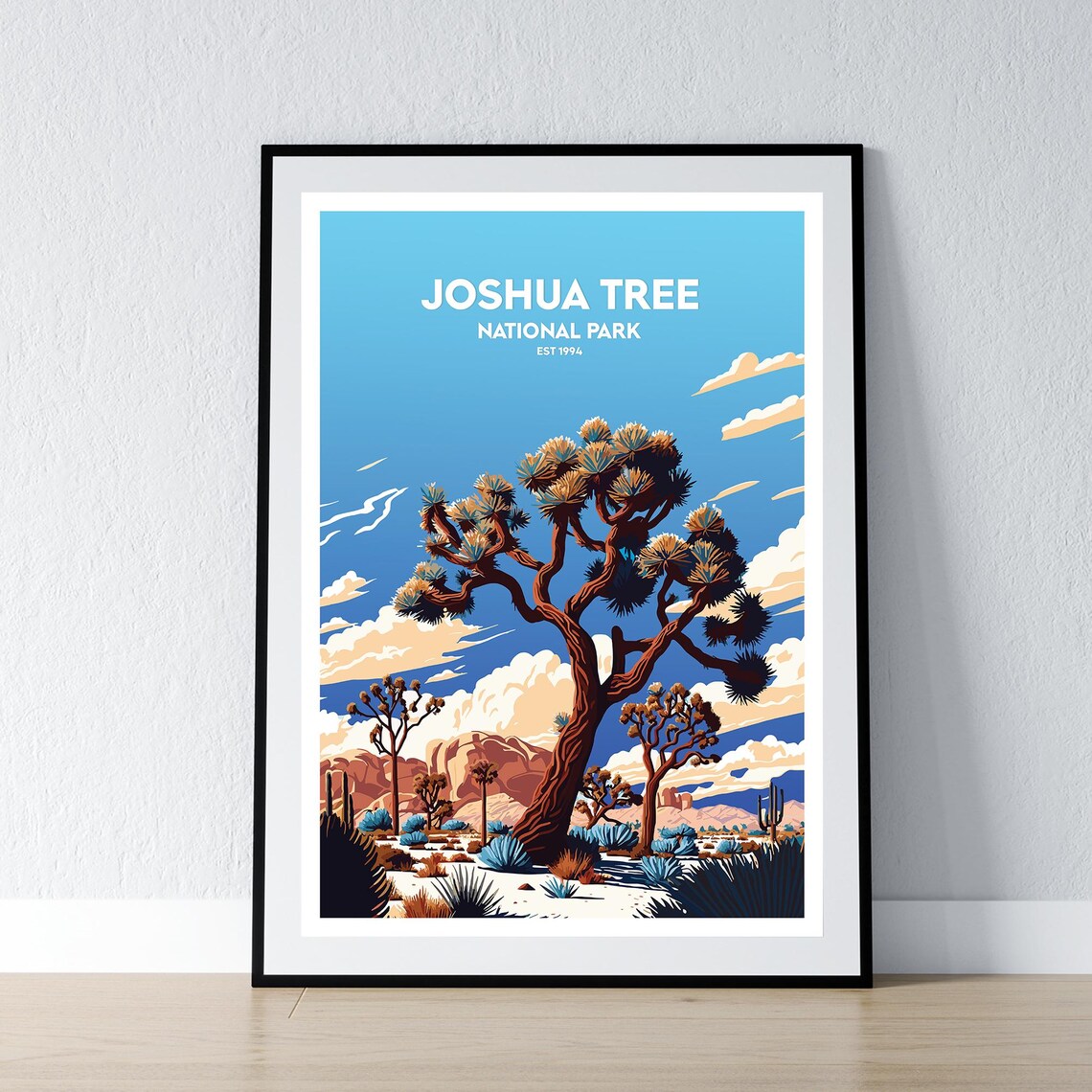 Joshua Tree National Park Est 1994 Retro Desert Travel Poster