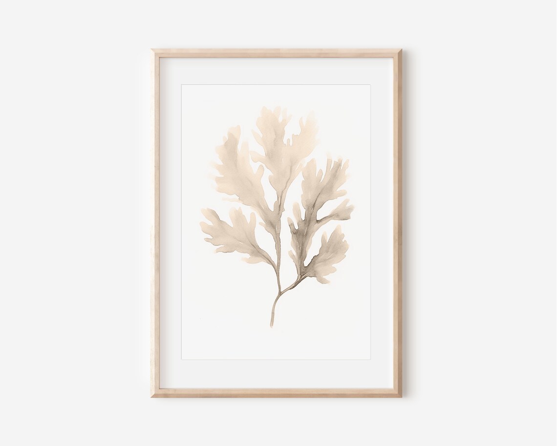 Watercolor Seaweed and Seagrass, Hamptons Art Print