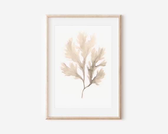 Watercolor Seaweed and Seagrass, Hamptons Art Print