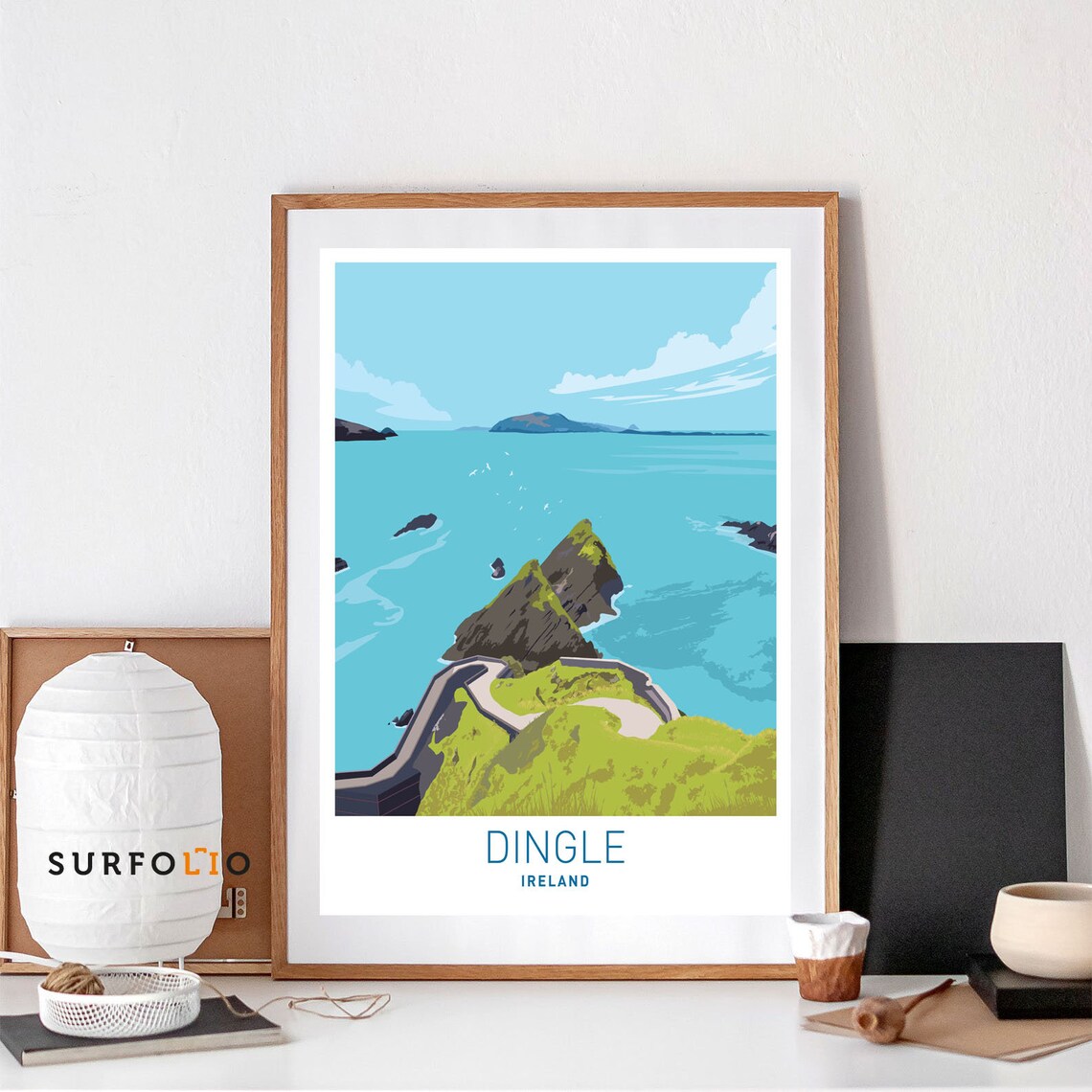Dingle Ireland Coastal Poster Print, Ring Of Kerry