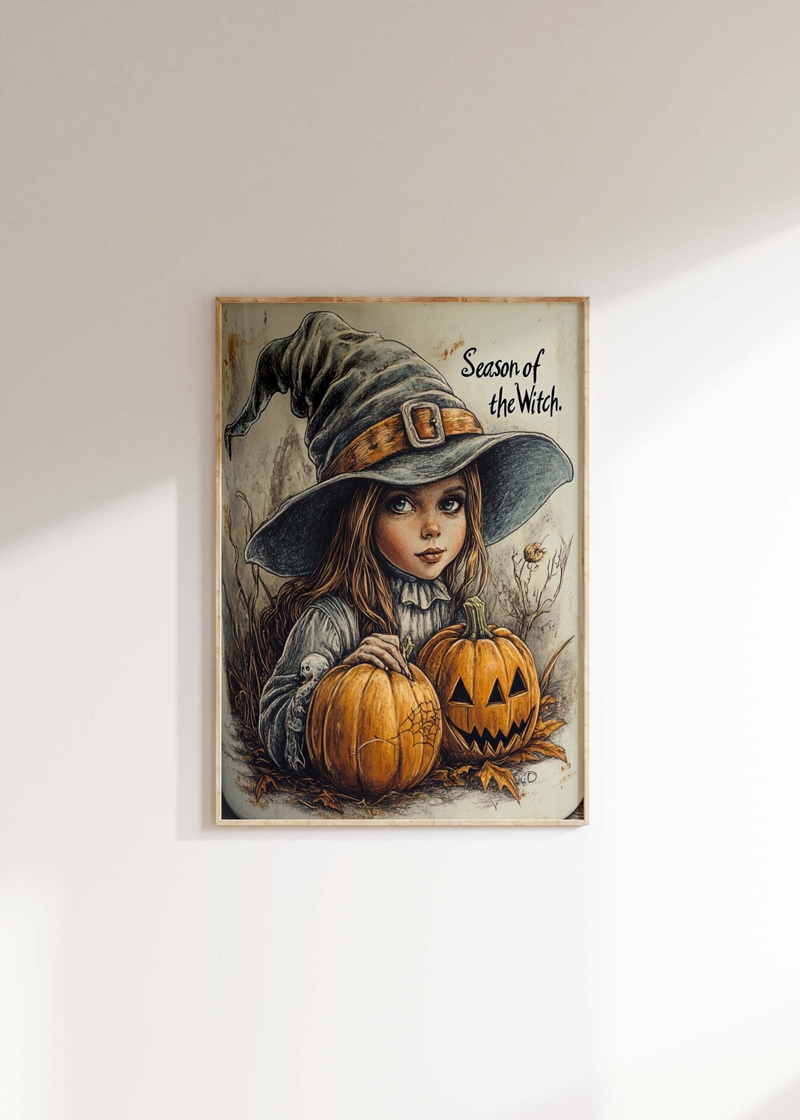 Season Of The Witch, Vintage Halloween Witch Poster - Image 2