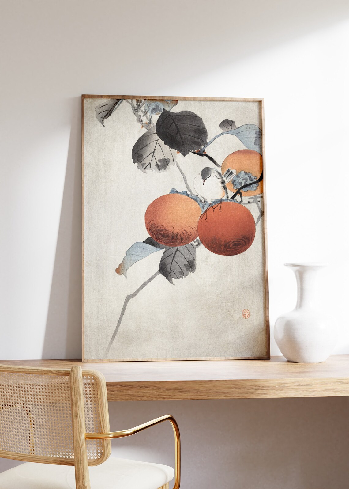 Persimmons by Ohara Koson, Vintage Art Deco Poster - Image 3