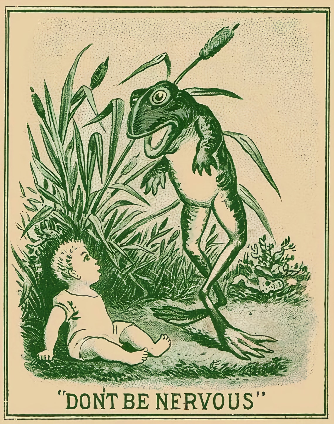 Funny Vintage Frog Art Print, Art Deco Retro Style - Image 4