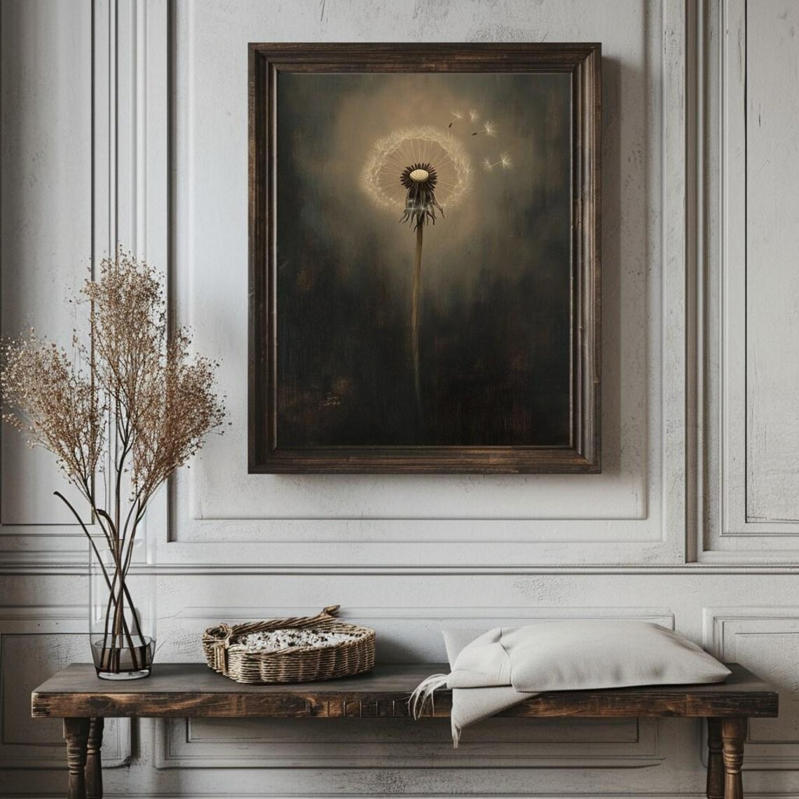 Moody Dandelion Vintage Poster, Dark Academia - Image 3