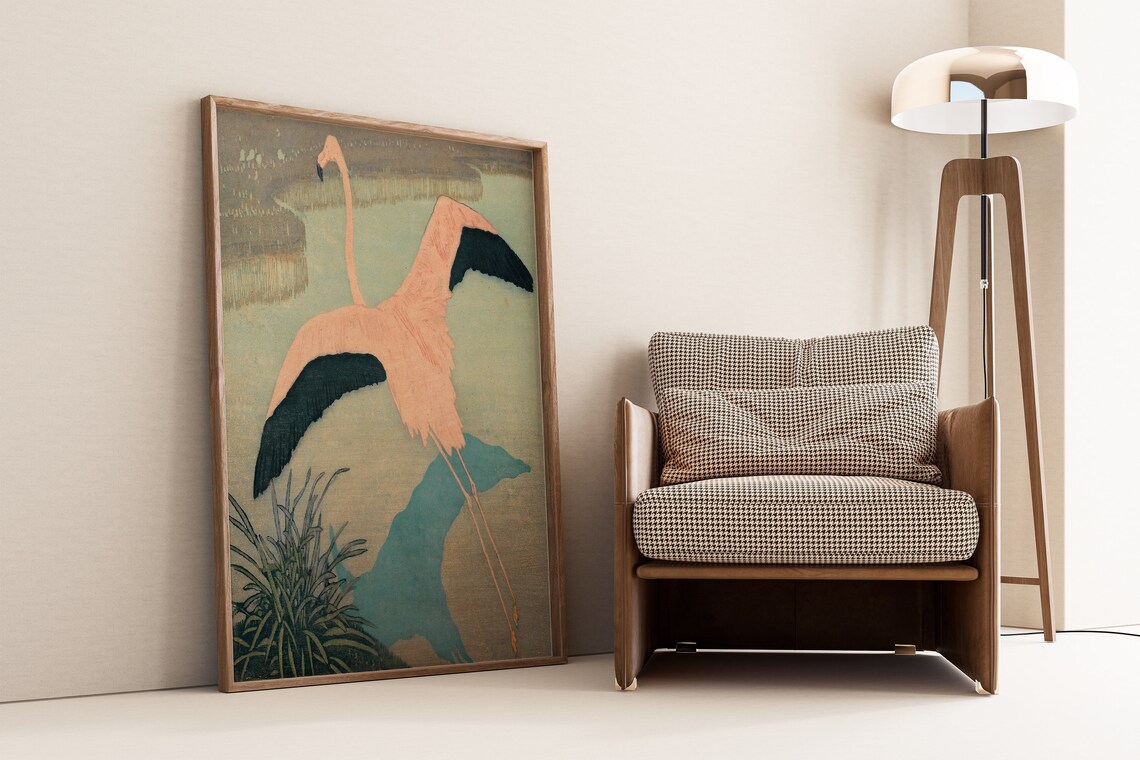 Flamingo Vintage Retro Art Print by Carl Moser - Image 2