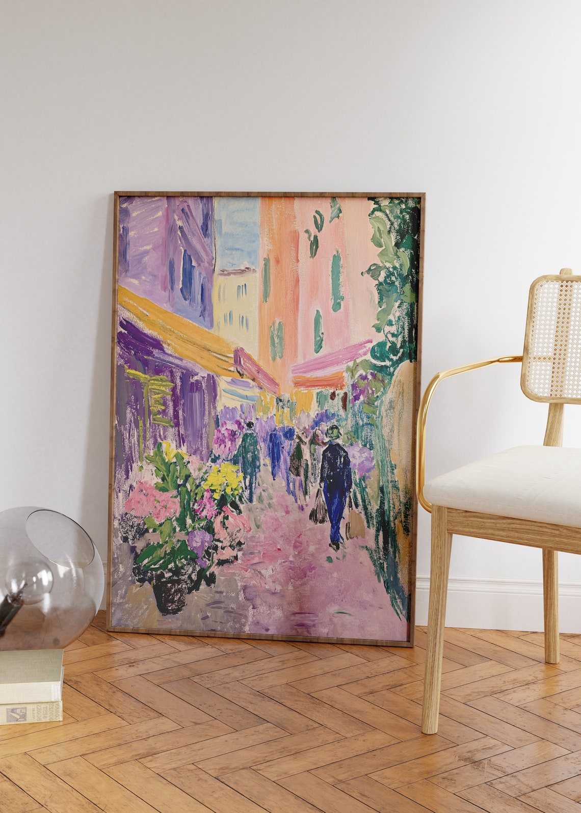 Vintage Flower Market Poster Colourful Floral Print Retro Botanical Wall Art Matisse Style Floral Illustration Flowers Poster Painting - Image 2