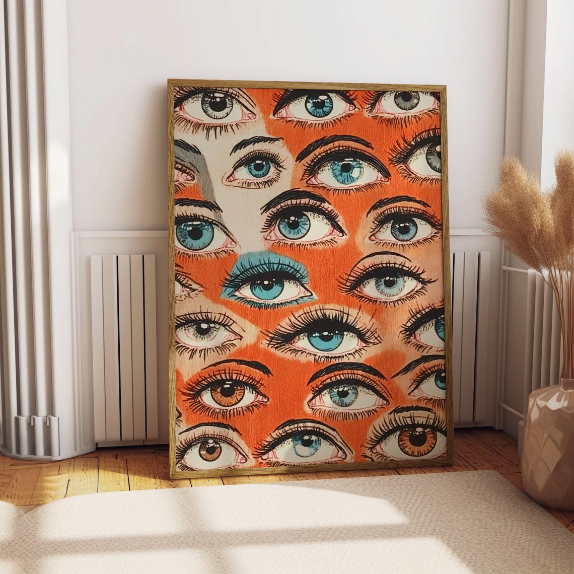 Retro Eyes Vintage Poster, Woman Room Art Print - Image 4