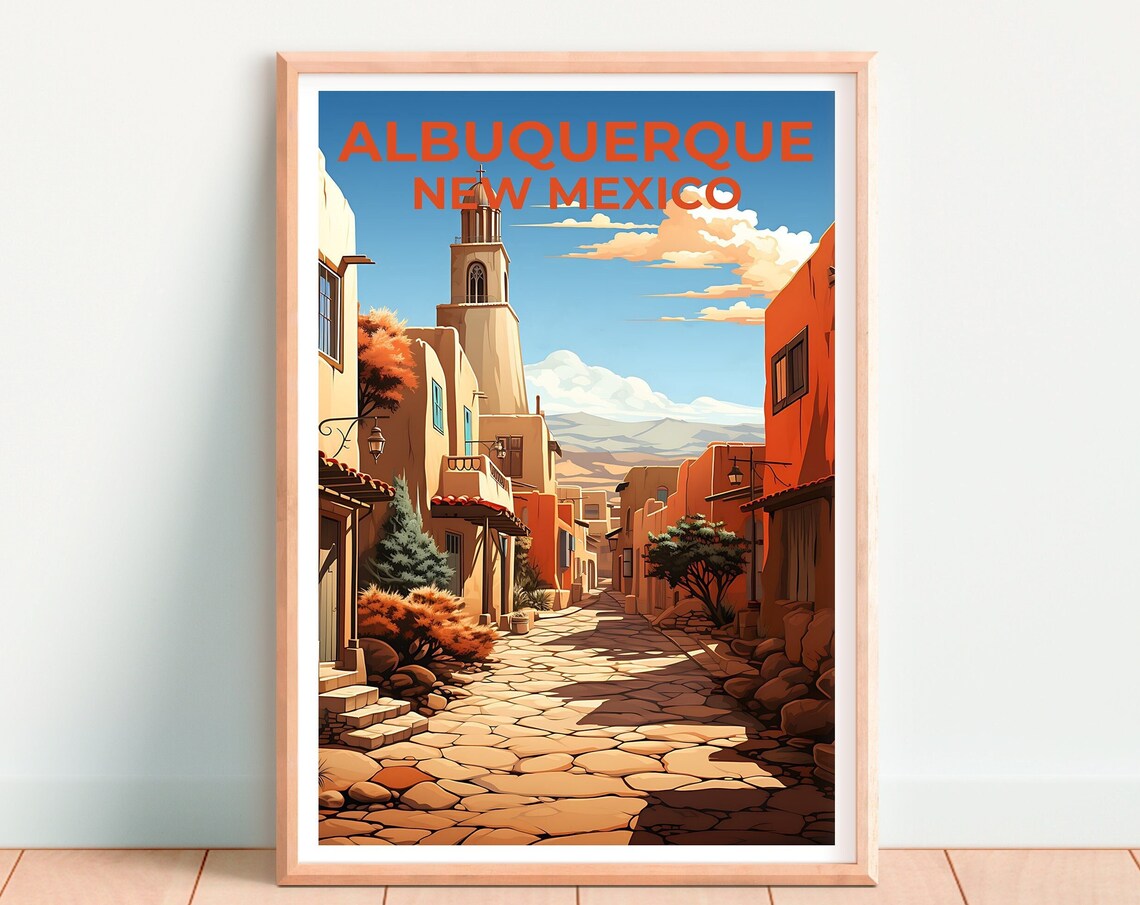 Albuquerque Travel Poster, New Mexico City View - Image 4