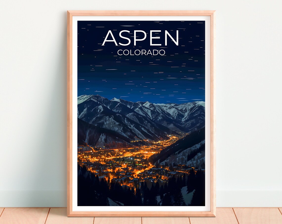 Aspen Travel Poster, Colorado Mountain Wall Art - Image 4