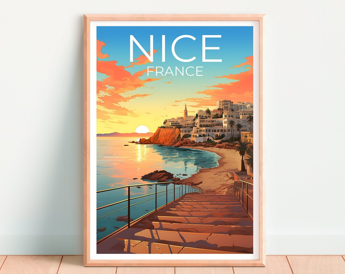Nice, France Travel Poster, City Wall Art Print - Image 4
