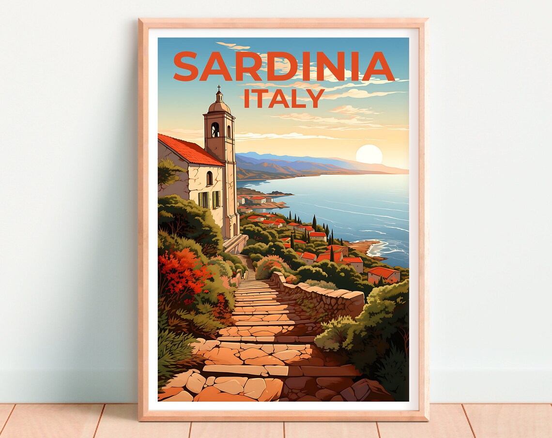 Sardinia Travel Poster, Italy Nature Wall Art - Image 4