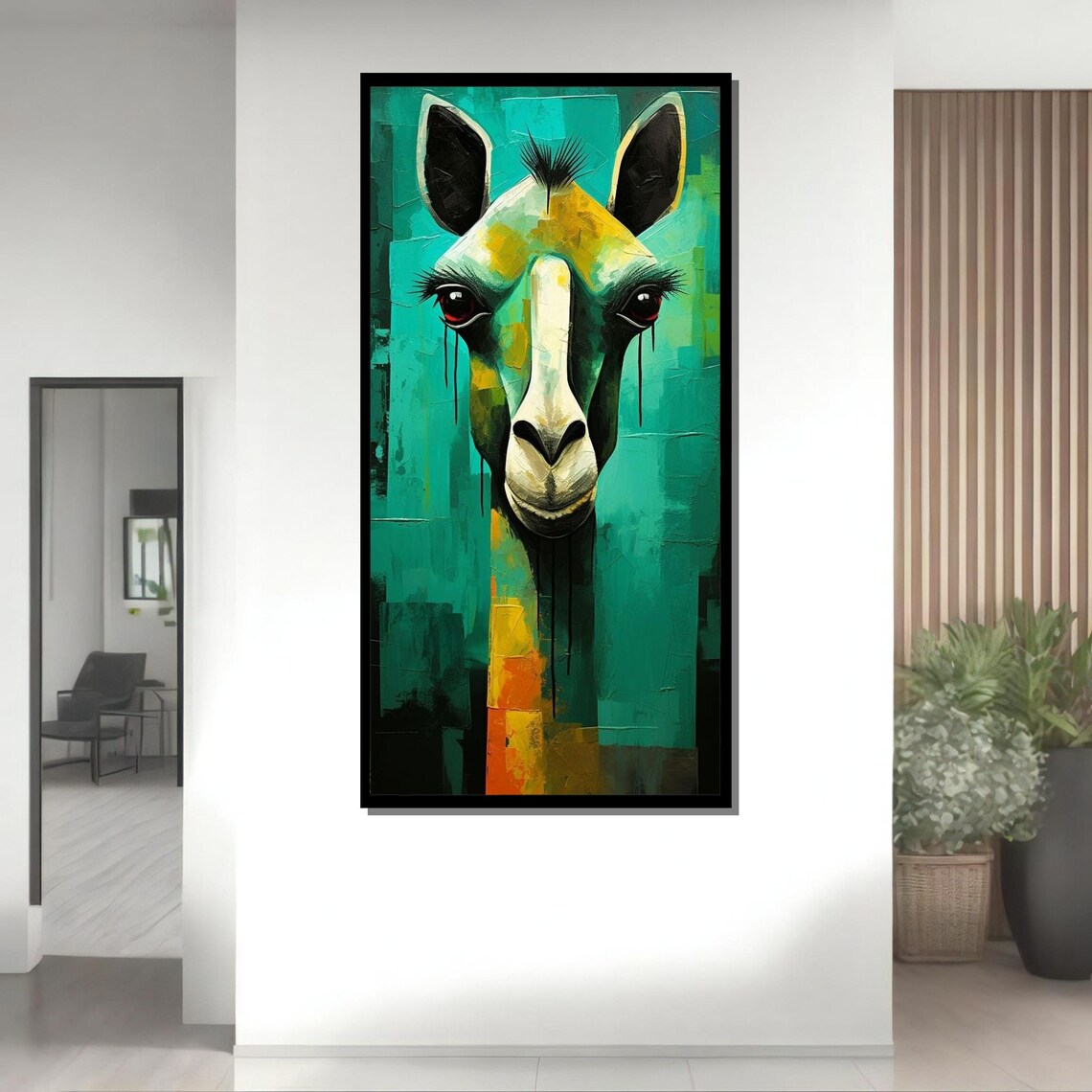 Colorful Abstract Camel Portrait Playful Wildlife Desert Animal Wall Poster - Image 4