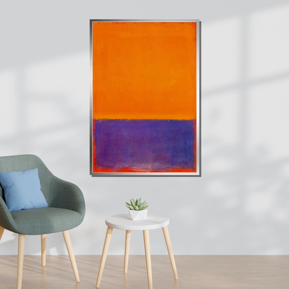 Vibrant Orange And Purple Color Field Modern Abstract Bold Hue Poster - Image 3