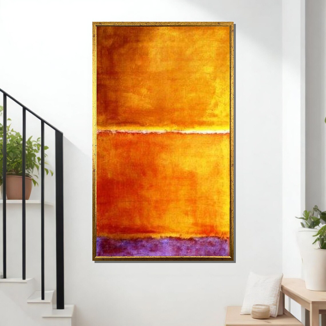 Warm Abstract Blocks Minimalist Orange Art Abstract Wall Art Modern Art Print Contemporary Art Ready To Hang Decoration