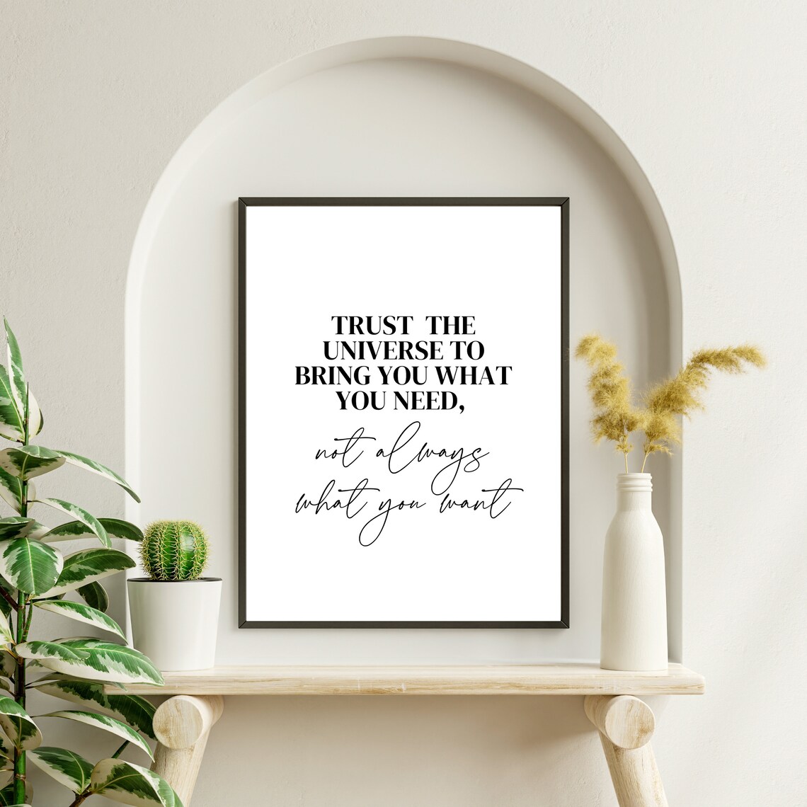 Trust The Universe To Bring You What You Need Spiritual Quote Poster - Image 3
