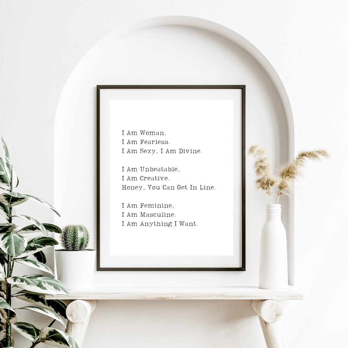 Emmy Meli I Am Woman Song Lyrics Feminist Affirmation Poster - Image 3