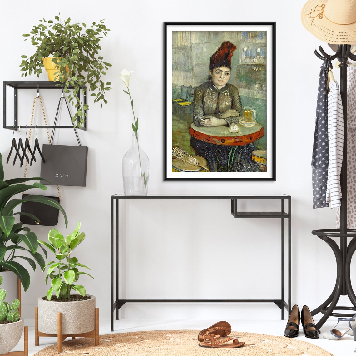 Van Gogh Woman at Cafe Agostina Segatori Classic Portrait Print - Image 3