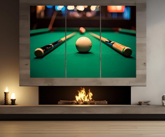 Billiards Print Billiards Wall Art Billiards Room Decor Billiards Poster Pub Wall Decor Man Cave Decor Framed And Ready To Hang