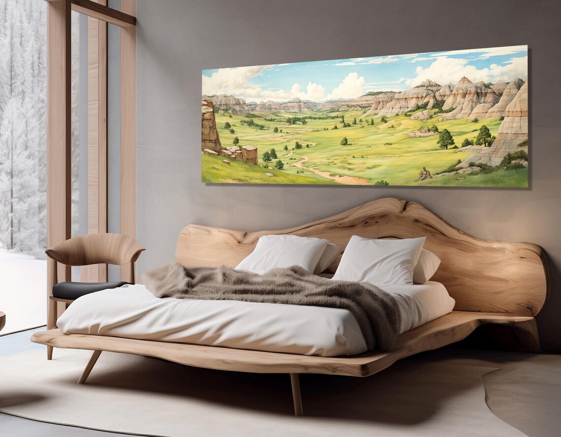 Badlands National Park Eroded Cliffs South Dakota Prairie Travel Poster - Image 3