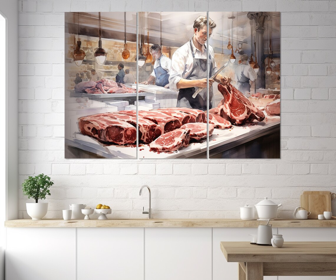 Butcher Shop Kitchen Wall Art Print, Kitchen Decor - Image 3