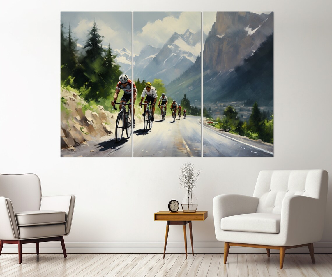 Abstract Cycling Art Print, Velo Sport Painting - Image 3