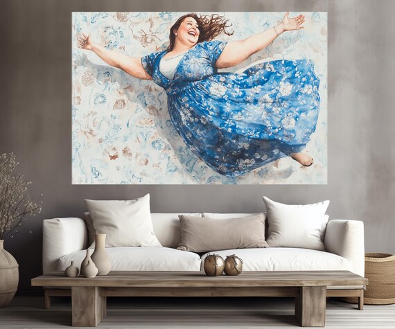 Body Positivity Wall Art Abstract Body Positivity Print Happiness Wall Art Body Positive Gift Framed And Ready To Hang