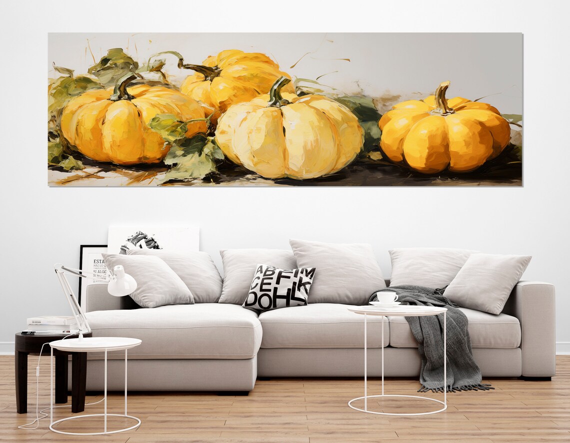 Pumpkins Art Print, Farmhouse Kitchen Decor