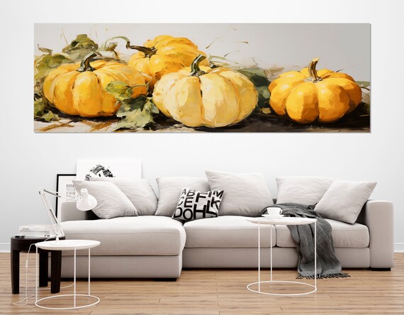 Pumpkins Art Print, Farmhouse Kitchen Decor