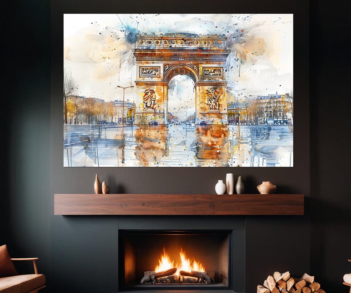 Arc De Triomphe, Paris Travel Poster Art Print
