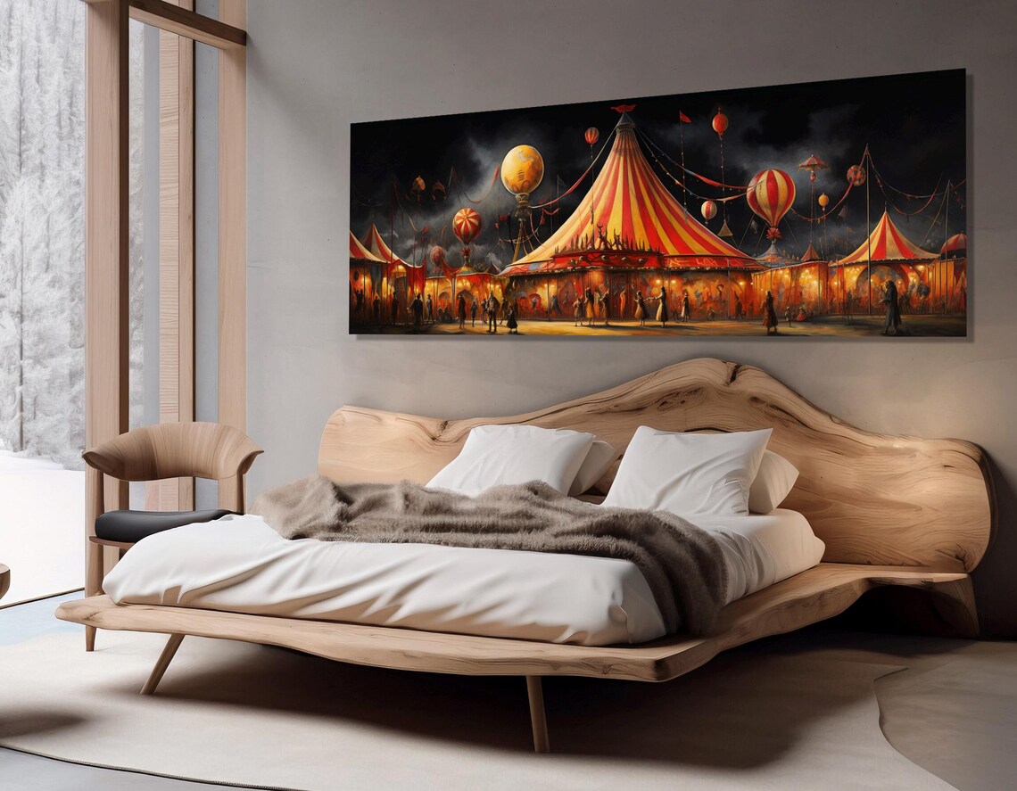 Vintage Street Circus Abstract Poster, Retro Wall Art - Image 3