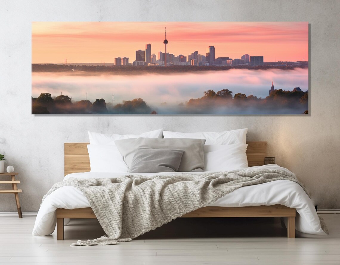 Misty San Antonio Dawn With Tower Of The Americas Over River Poster