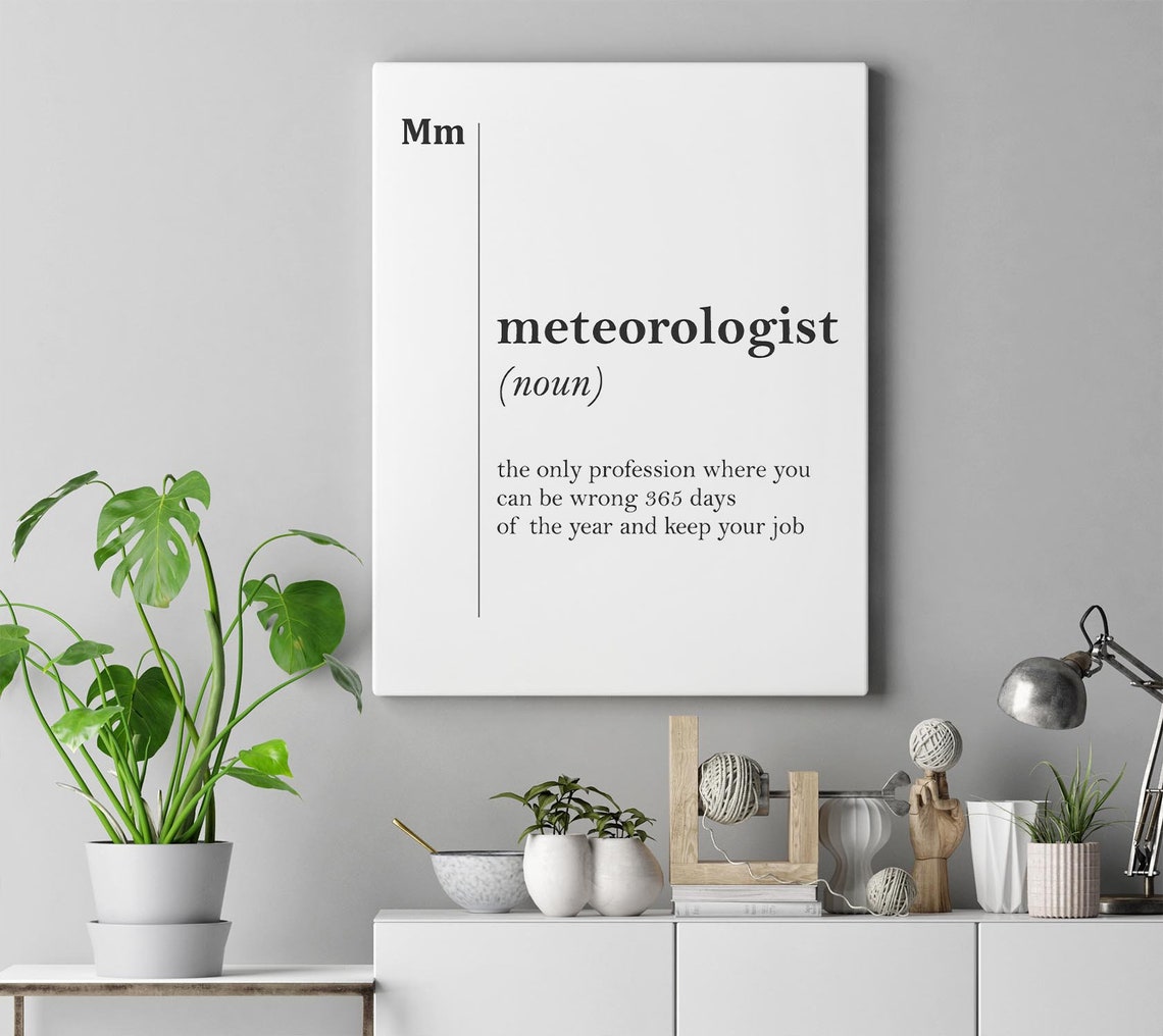 Meteorologist Funny Definition Print Weather Gift for Forecasters