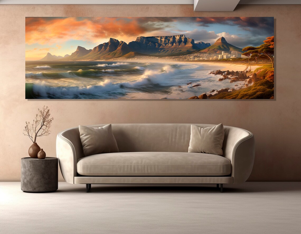 Scenic Cape Town Panorama Art Print, South Africa