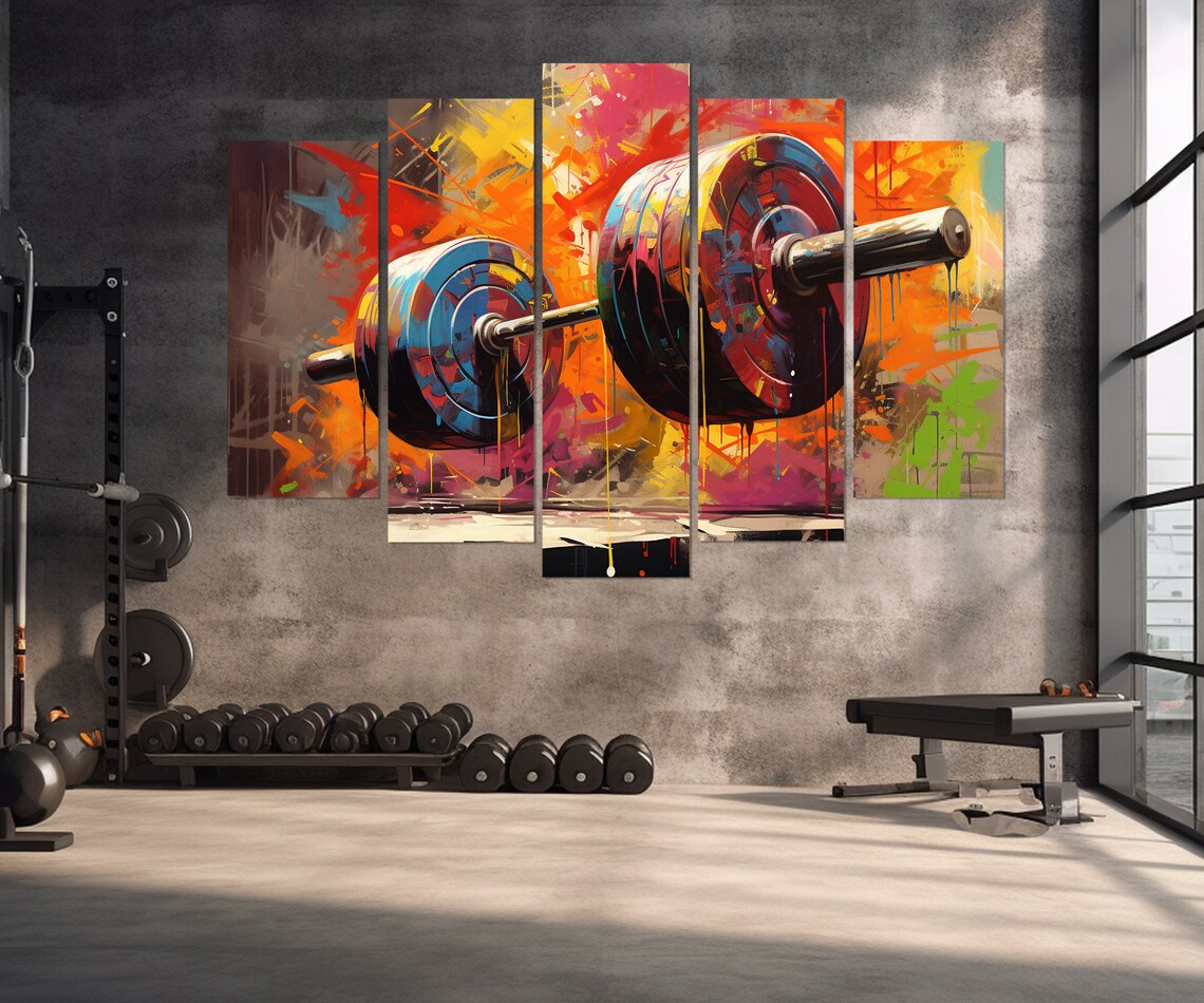 Abstract Weightlifting Poster, Gym Wall Art Print - Image 3