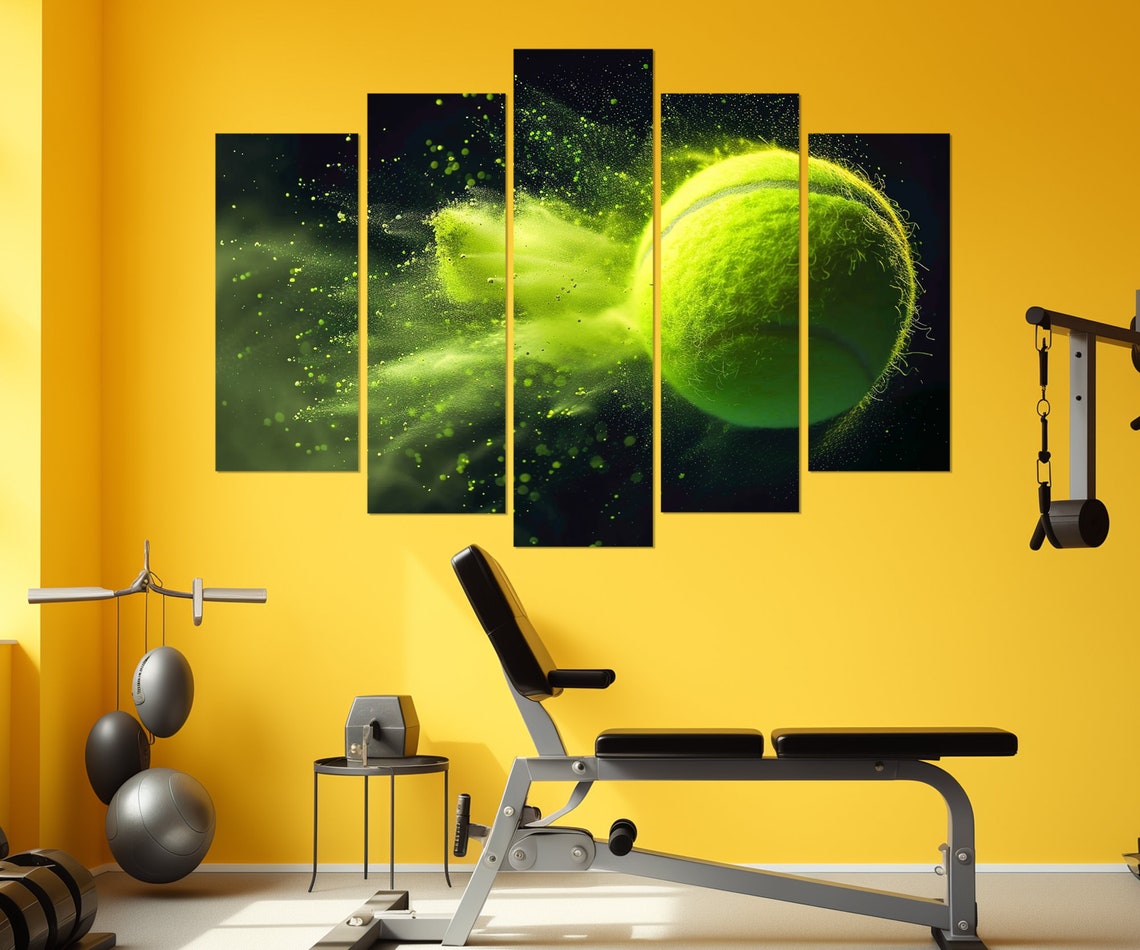 Abstract Tennis Wall Art Tennis Print Tennis Painting Tennis Player Gift Tennis Gifts Framed And Ready To Hang