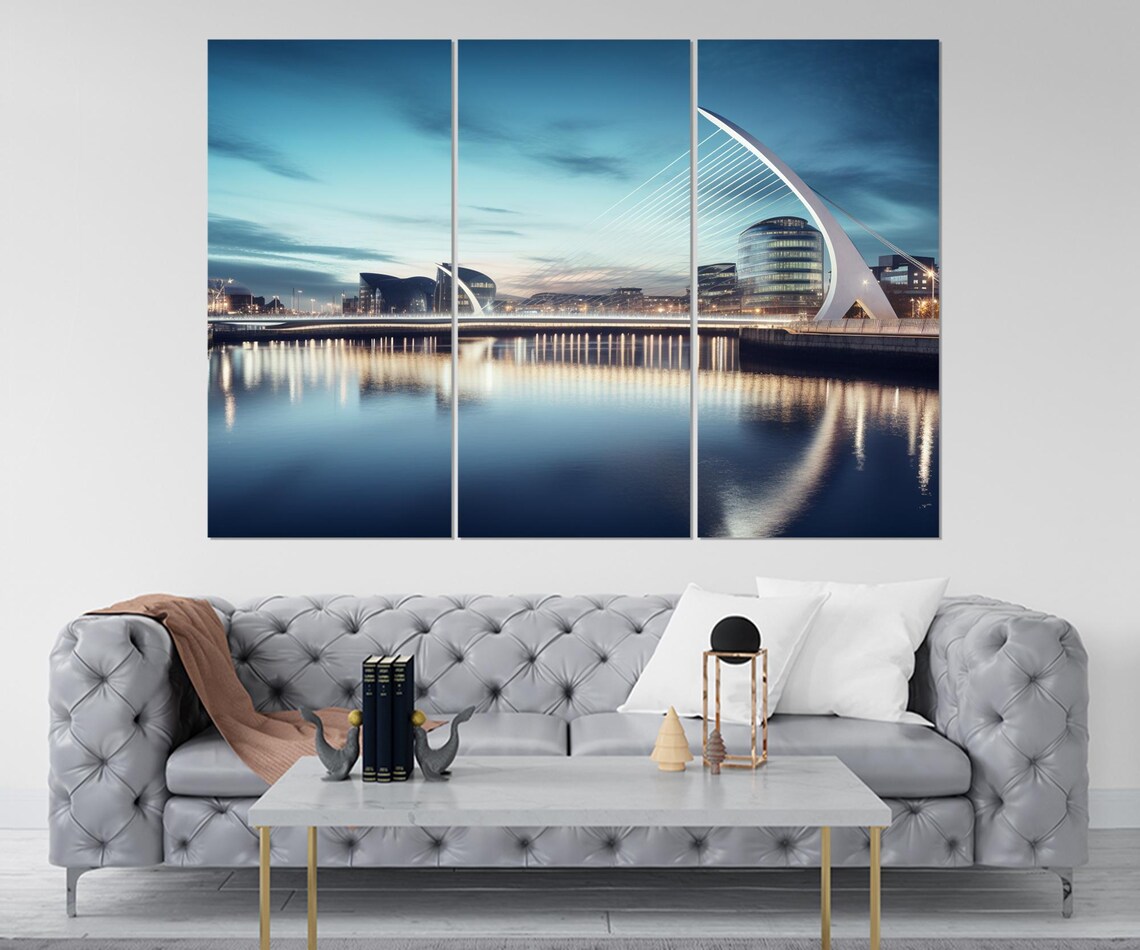 Abstract Dublin Samuel Beckett Bridge Art Print - Image 4