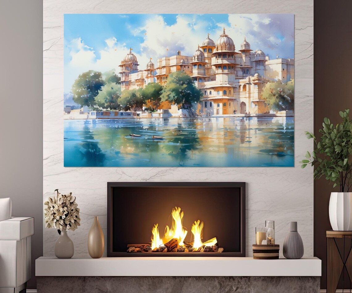 Udaipur City Palace Abstract Art Print, India