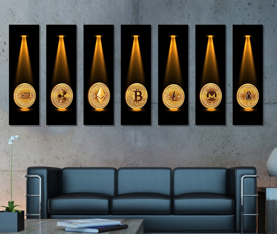 Bitcoin Art, Cryptocurrency Trader Gift - Image 2