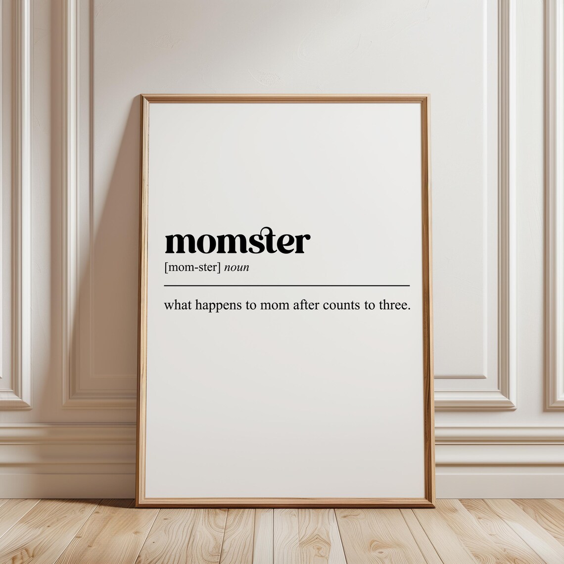 Momster Definition Motherhood Funny Poster