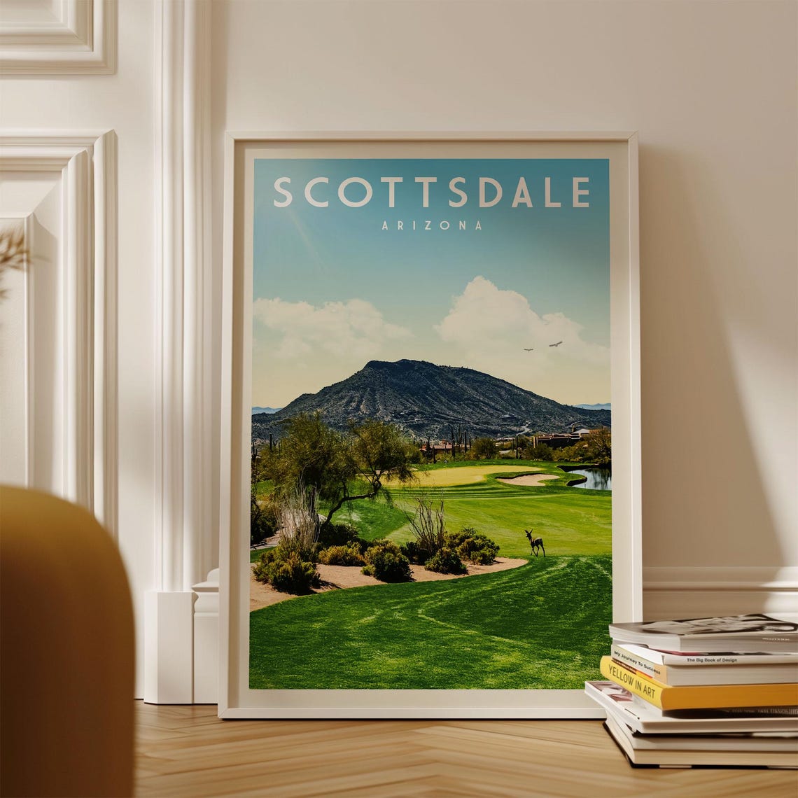 Scottsdale Arizona Desert Golf Course Camelback Travel Poster