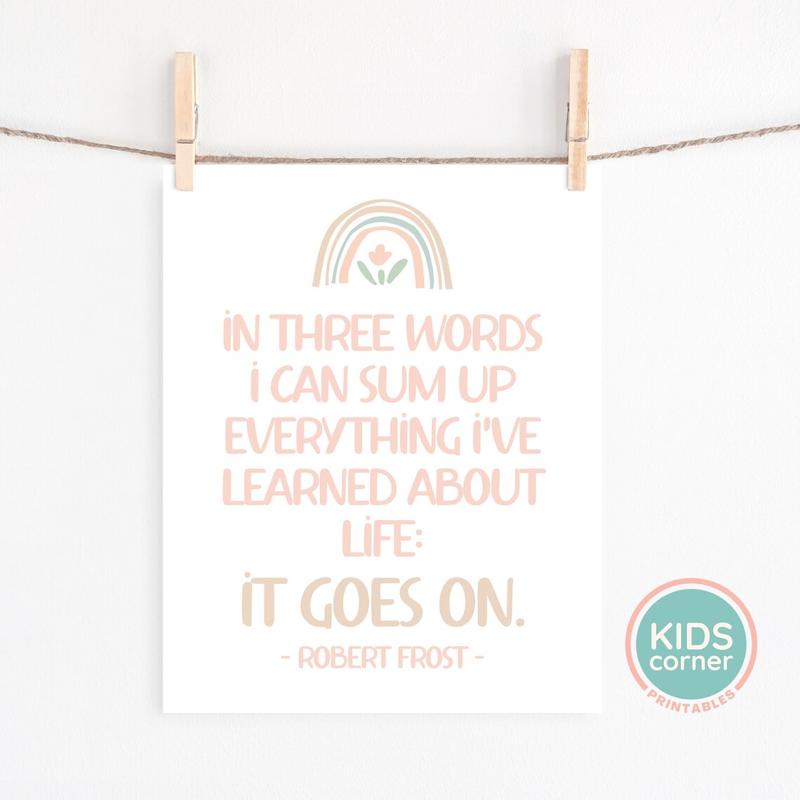 Robert Frost Quote, Kids Playroom Art Print - Image 2